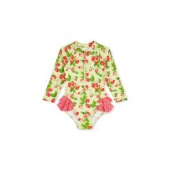 SEAFOLLY - Girl's Strawberry Sundae Ruffle Hip Paddlesuit Beach & Leisure