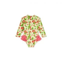 SEAFOLLY - Girl's Strawberry Sundae Ruffle Hip Paddlesuit Beach & Leisure