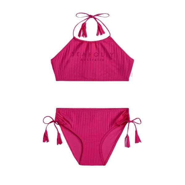 SEAFOLLY - Girl's Summer Essential Tasselled Bikini 3 SEAFOLLY - Girl's Summer Essential Tasselled Bikini