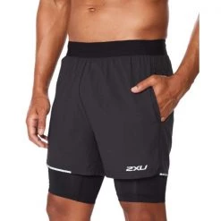 2XU - Men's Aero 2-In-1 5" Shorts Run/Trail 13 2XU - Men's Aero 2-In-1 5