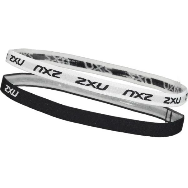 2XU - Skinny Headband 2 Pack (Black/White) 3 2XU - Skinny Headband 2 Pack (Black/White)