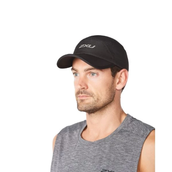 2XU - Packable Run Cap (Black /Silver Reflective) Run/Trail 3 2XU - Packable Run Cap (Black /Silver Reflective) Run/Trail