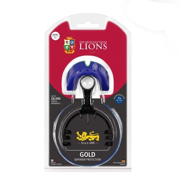 OPRO - Gold Lions Mouthguard (7+ Adult) 4 OPRO - Gold Lions Mouthguard (7+ Adult)