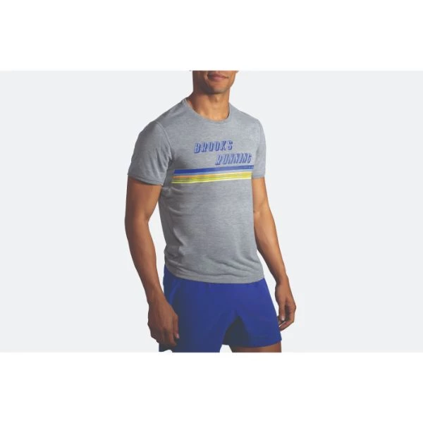 BROOKS - Men's Distance Graphic Short Sleeve T-Shirt Run/Trail 9 BROOKS - Men's Distance Graphic Short Sleeve T-Shirt Run/Trail