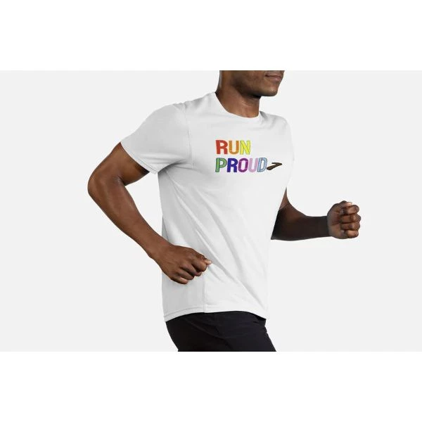 BROOKS - Men's Distance Graphic Short Sleeve T-Shirt Run/Trail 6 BROOKS - Men's Distance Graphic Short Sleeve T-Shirt Run/Trail