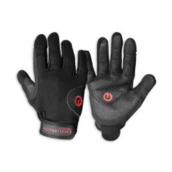 EXCELLERATOR - Cross Training / Street Workout Leather Fitness Gloves (Black/Red)