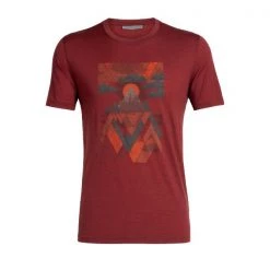 ICEBREAKER - Men's Tech Lite Short Sleeve Crewe Sunset Geo Run/Trail