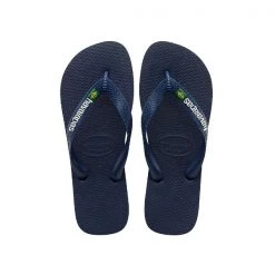 HAVAIANAS - Unisex Brazil Logo (Navy Blue) Footwear