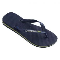 HAVAIANAS - Unisex Brazil Logo (Navy Blue) Footwear