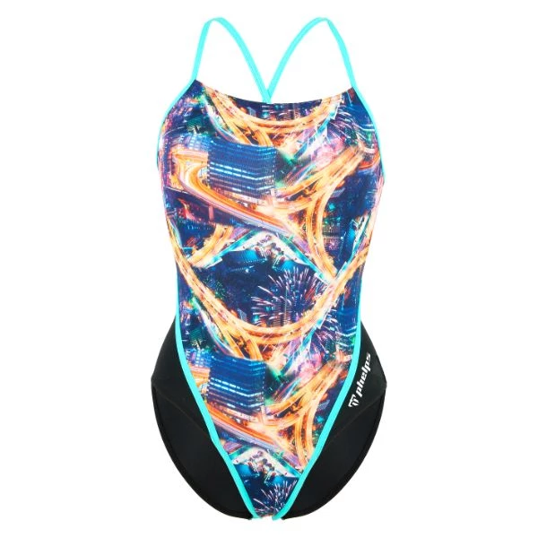 AQUA SPHERE - Phelps Trafic Racing Back Costume (Multicolor / Black) One Piece/Swimsuit 3 AQUA SPHERE - Phelps Trafic Racing Back Costume (Multicolor / Black) One Piece/Swimsuit