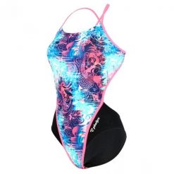 One Piece/Swimsuit AQUA SPHERE - Phelps Dragon Racing Back Costume (Multicolor/Black)