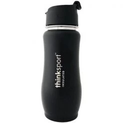 THINKSPORT - Insulated Bottle With Coffee Top 12oz (350ml) - Coated Black
