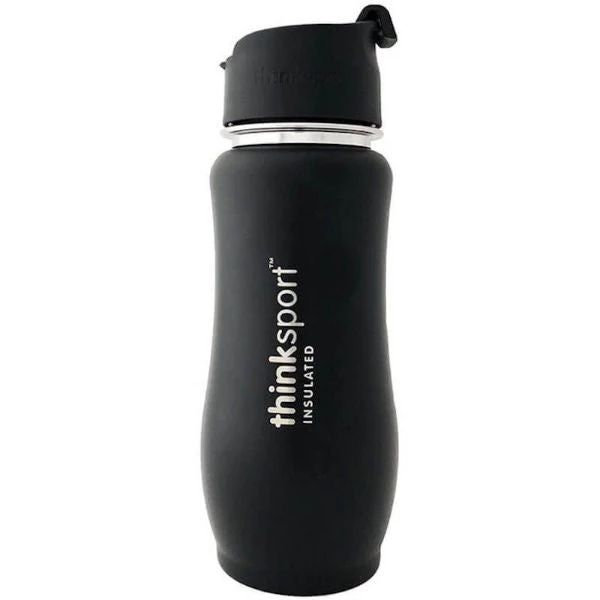 THINKSPORT - Insulated Bottle With Coffee Top 12oz (350ml) - Coated Black 3 THINKSPORT - Insulated Bottle With Coffee Top 12oz (350ml) - Coated Black