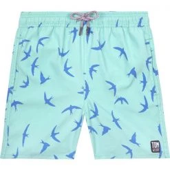 Tom&Teddy Other Sports TOM & TEDDY - Men's Shorts (Aqua Green Birds) 7 Tom&Teddy Other Sports TOM & TEDDY - Men's Shorts (Aqua Green Birds)