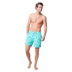 Tom&Teddy Other Sports TOM & TEDDY - Men's Shorts (Aqua Green Birds)