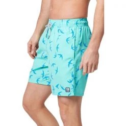 Tom&Teddy Other Sports TOM & TEDDY - Men's Shorts (Aqua Green Birds) 9 Tom&Teddy Other Sports TOM & TEDDY - Men's Shorts (Aqua Green Birds)