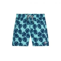 Tom&Teddy Other Sports TOM & TEDDY - Boy's Shorts (Aqua & Navy Leaves)