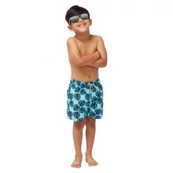 Tom&Teddy Other Sports TOM & TEDDY - Boy's Shorts (Aqua & Navy Leaves)