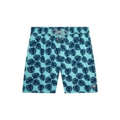 Tom&Teddy TOM & TEDDY - Men's Shorts (Aqua & Navy Leaves) Other Sports