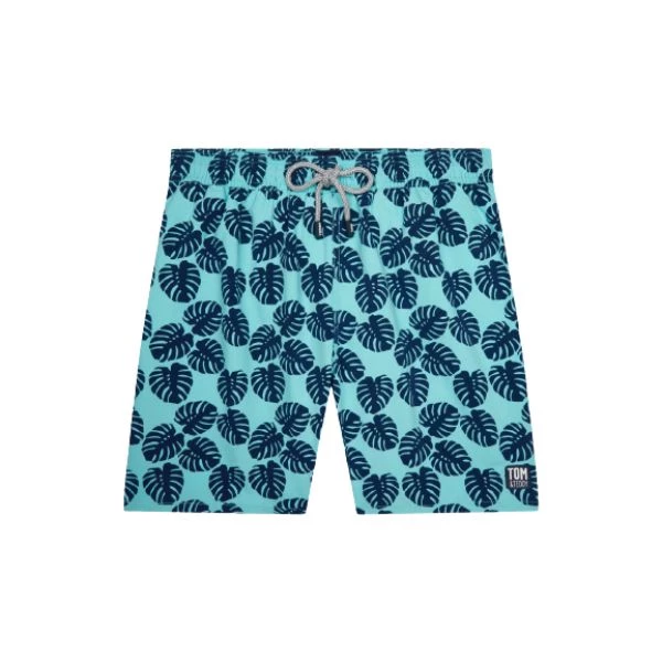 Tom&Teddy TOM & TEDDY - Men's Shorts (Aqua & Navy Leaves) Other Sports 4 Tom&Teddy TOM & TEDDY - Men's Shorts (Aqua & Navy Leaves) Other Sports