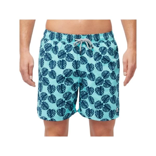 Tom&Teddy TOM & TEDDY - Men's Shorts (Aqua & Navy Leaves) Other Sports 5 Tom&Teddy TOM & TEDDY - Men's Shorts (Aqua & Navy Leaves) Other Sports