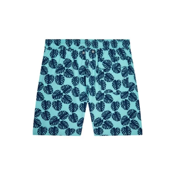 Tom&Teddy TOM & TEDDY - Men's Shorts (Aqua & Navy Leaves) Other Sports 8 Tom&Teddy TOM & TEDDY - Men's Shorts (Aqua & Navy Leaves) Other Sports