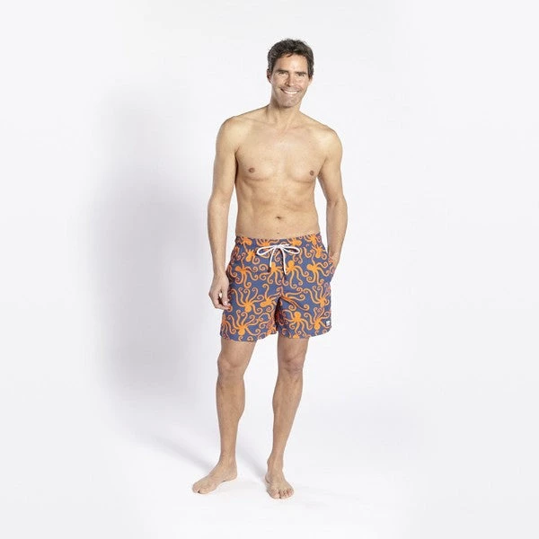 Tom&Teddy TOM & TEDDY - Men's Shorts (Blue & Orange Octopus) 3 Tom&Teddy TOM & TEDDY - Men's Shorts (Blue & Orange Octopus)