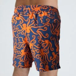 Tom&Teddy TOM & TEDDY - Men's Shorts (Blue & Orange Octopus) 7 Tom&Teddy TOM & TEDDY - Men's Shorts (Blue & Orange Octopus)