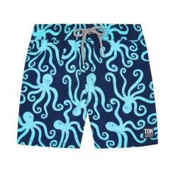 Tom&Teddy Other Sports TOM & TEDDY - Boy's Shorts (Dark Blue & Sky Octopus)