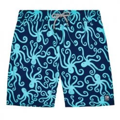Tom&Teddy TOM & TEDDY - Men's Shorts (Dark Blue & Sky Octopus)