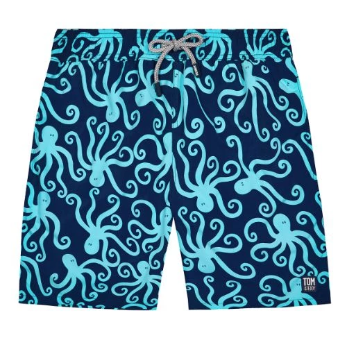 Tom&Teddy TOM & TEDDY - Men's Shorts (Dark Blue & Sky Octopus) 4 Tom&Teddy TOM & TEDDY - Men's Shorts (Dark Blue & Sky Octopus)