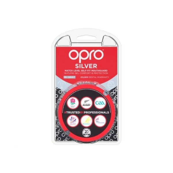 Team Sports OPRO - Silver Mouthguard (Adult) 10 Team Sports OPRO - Silver Mouthguard (Adult)